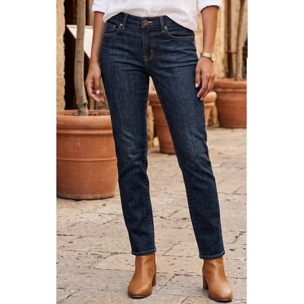 J.Crew Toothpick Skinny Denim Jeans Women's 28 Blue Dark Wash Cotton Stretch